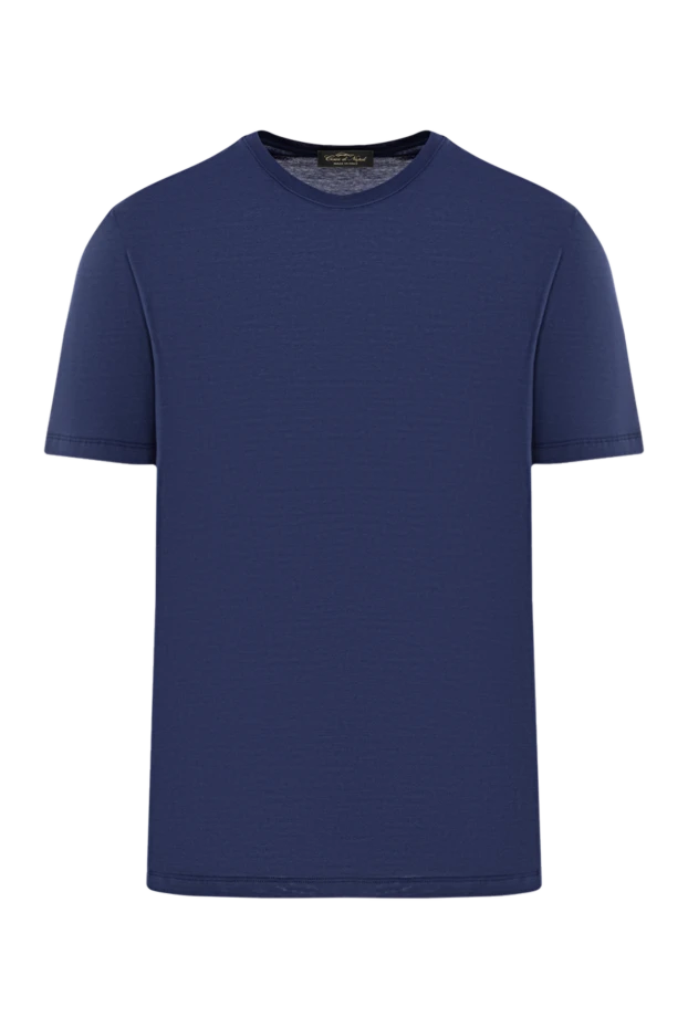 Cesare di Napoli men's basic cotton t-shirt in cobalt color 190764 - photo 1