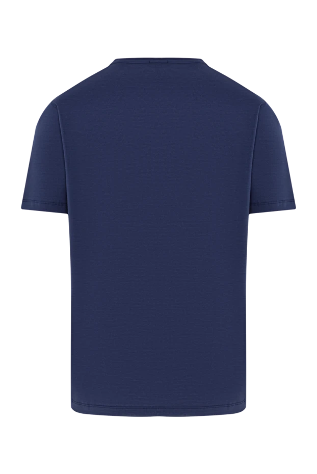 Cesare di Napoli men's basic cotton t-shirt in cobalt color 190764 - photo 2