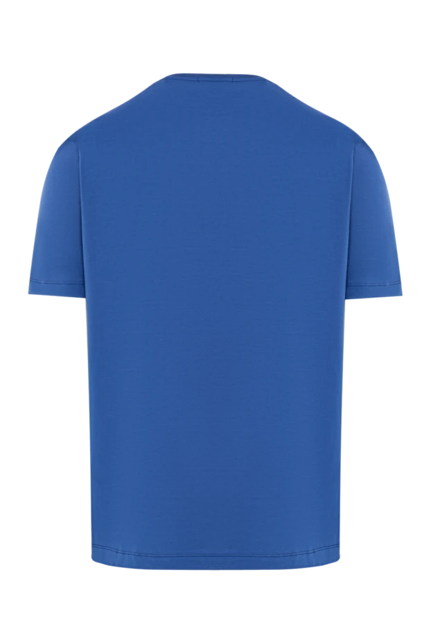 Cesare di Napoli ерлерге арналған мақта матадан жасалған футболка, қою көк, бір түсті 190770 - фото 2