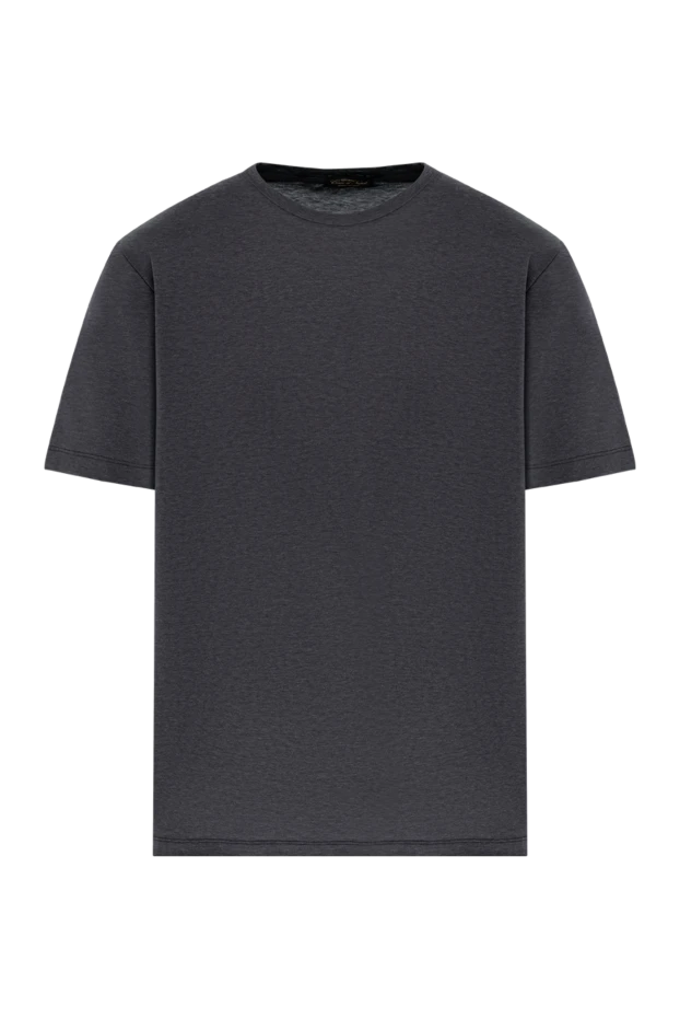 Men's cotton T-shirt in a gray melange with a slight sheen
- photo 1