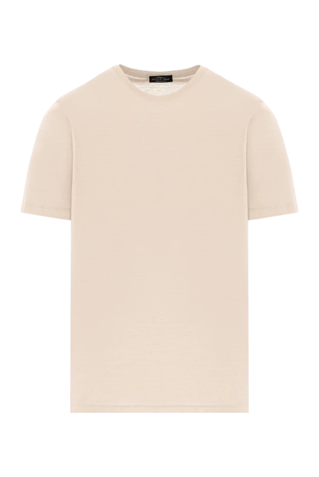 Men's light beige T-shirt made of brushed cotton
- photo 1