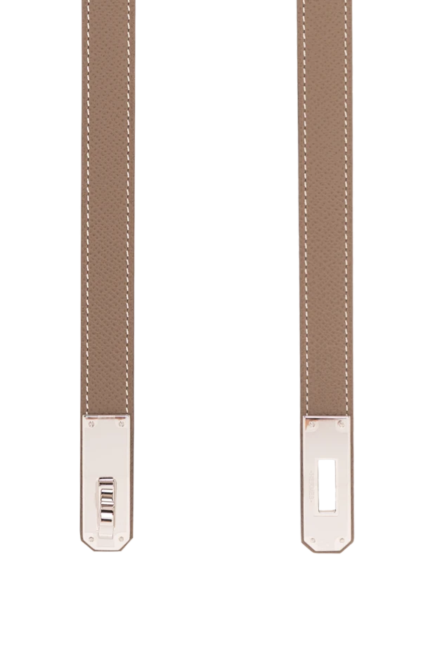 Hermes ремень kelly 18 коричневый из телячьей кожи epsom 190783 - фото 3