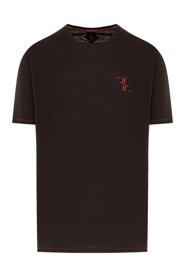 Billionaire футболка тёмно-коричневая мужская с круглым вырезом и логотипом 190828 - фото 1