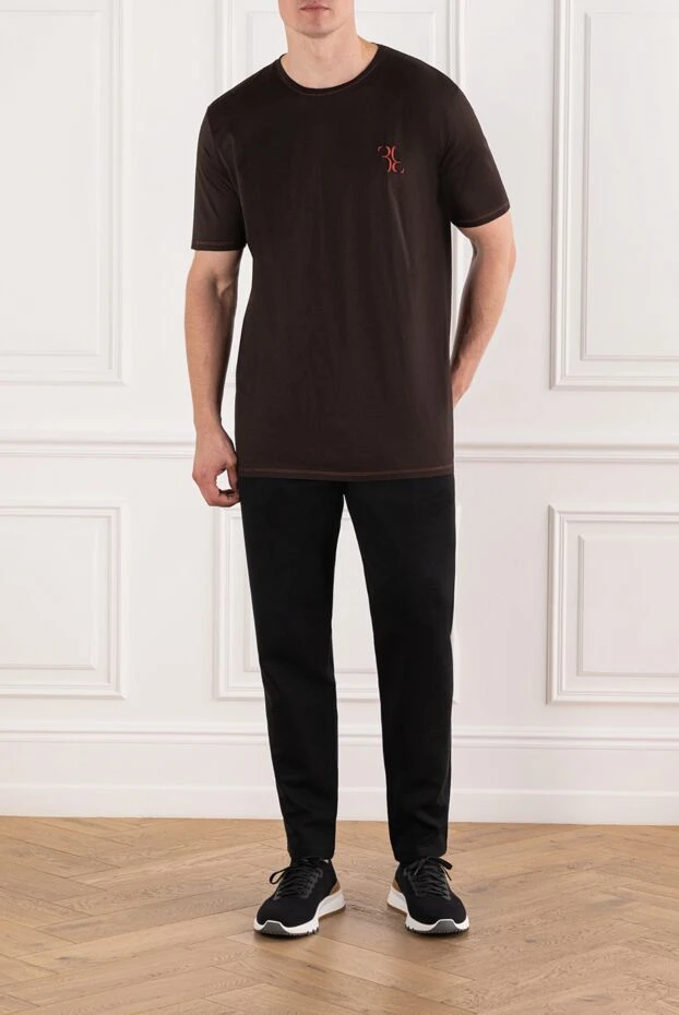 Billionaire футболка тёмно-коричневая мужская с круглым вырезом и логотипом 190828 - фото 2