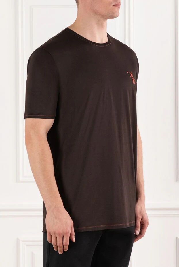 Billionaire футболка тёмно-коричневая мужская с круглым вырезом и логотипом 190828 - фото 3