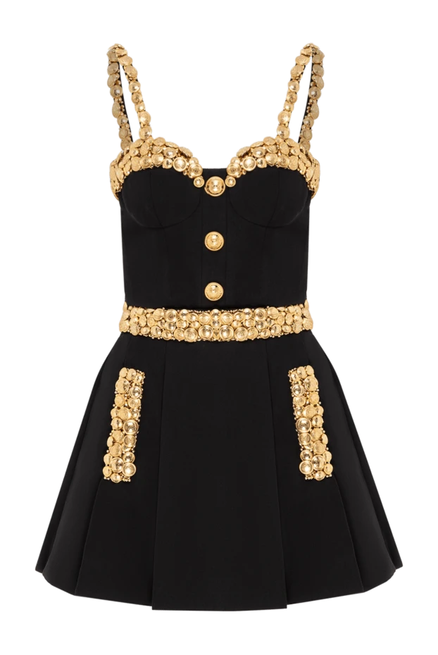 Қара жүннен жасалған юбка костюмі алтыннан жасалған - фото 1