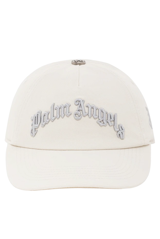 Бейсболка хлопковая молочная с объёмной вышивкой - фото 1