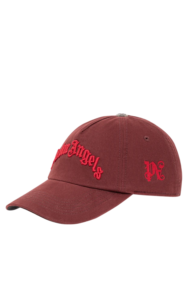 Palm Angels бейсболка хлопковая бордовая с рельефной вышивкой 190850 - фото 3