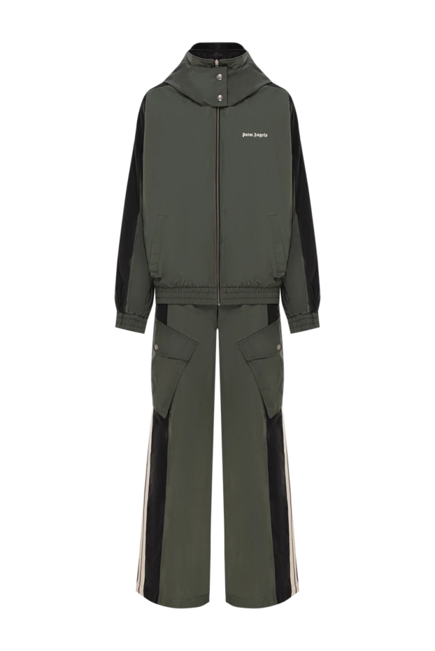 Oversized green suit with stripes and voluminous pockets - photo 1