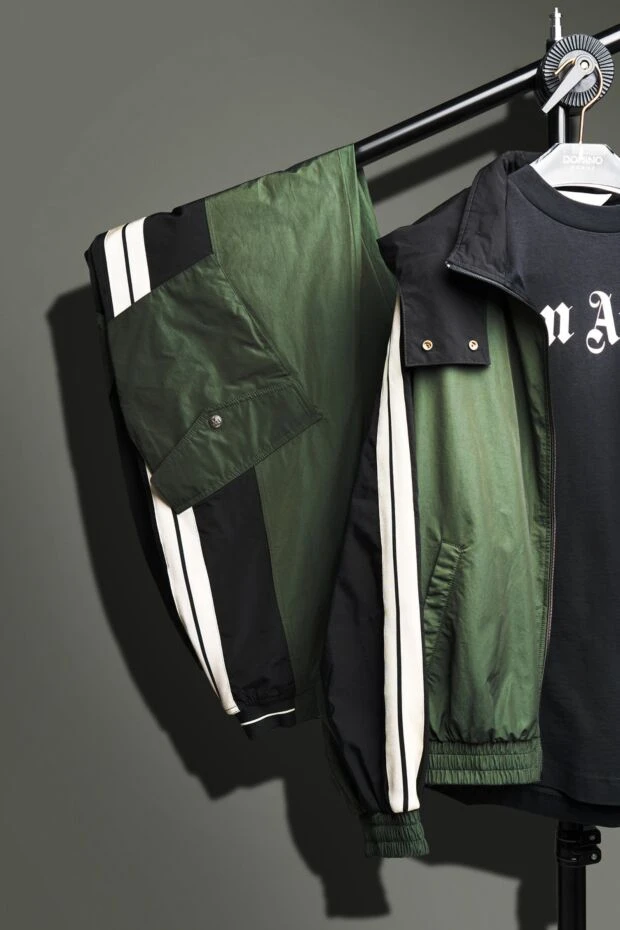 Palm Angels костюм оверсайз зеленого цвета с лампасами и объемными карманами 190854 - фото 3