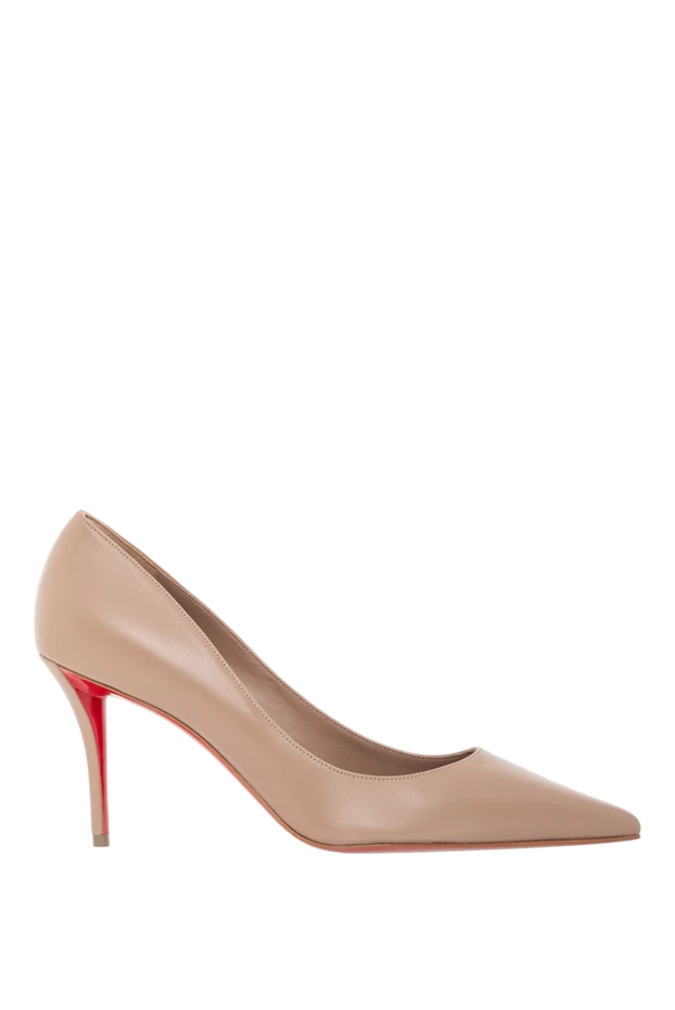 Лодочки телесного цвета из кожи на каблуке средней высоты
- фото 1