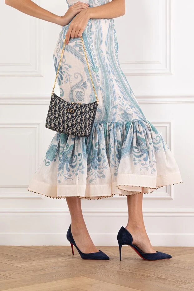 Christian Louboutin туфли-лодочки iriza из темно-синего бархата zaffiro 190863 - фото 2