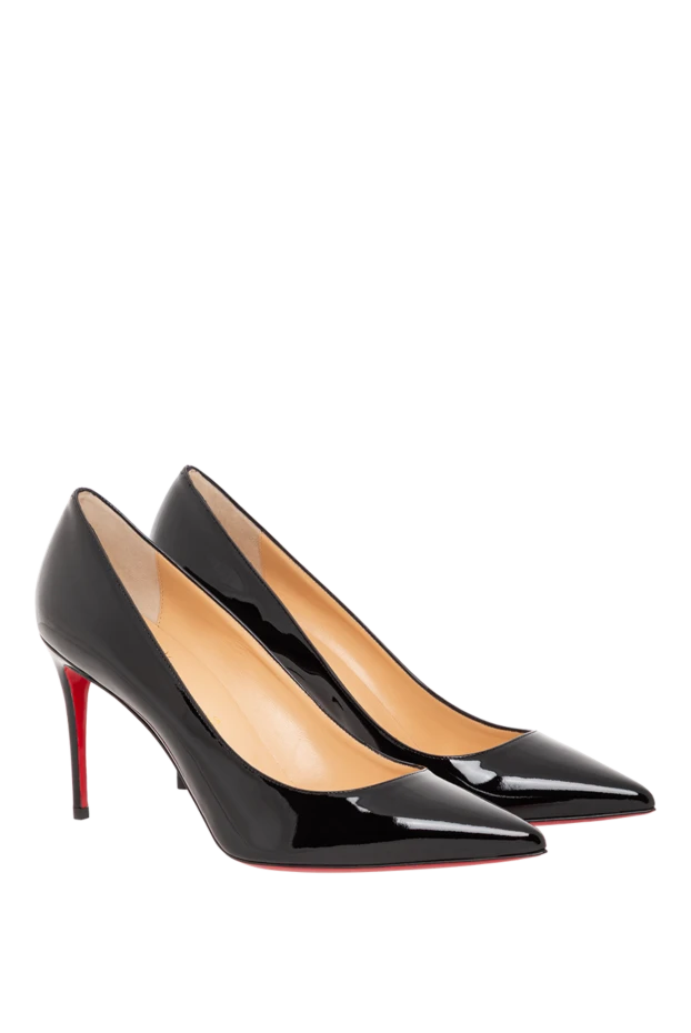 Christian Louboutin классические женские туфли kate из глянцевой черной лакированной кожи 190869 - фото 3