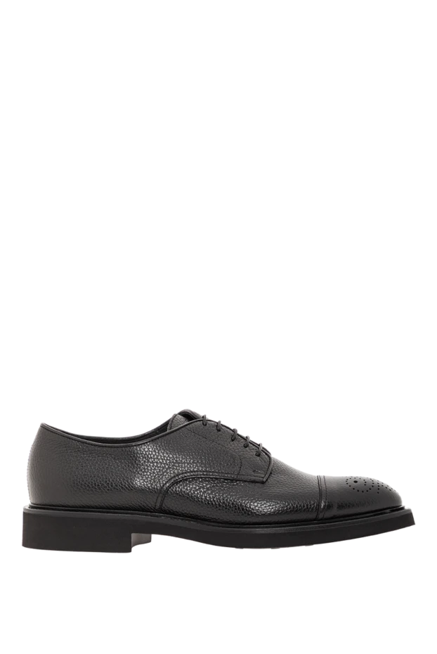 Men's black derby shoes with perforated toes
- photo 1