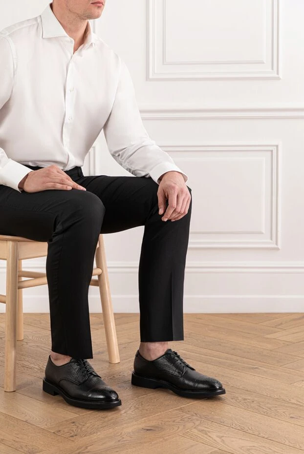 Doucal`s дерби мужские черные с перфорацией на мыске
190893 - фото 2