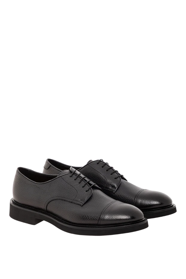 Doucal`s чёрные дерби из зернистой кожи с закрытой шнуровкой
 190900 - фото 3