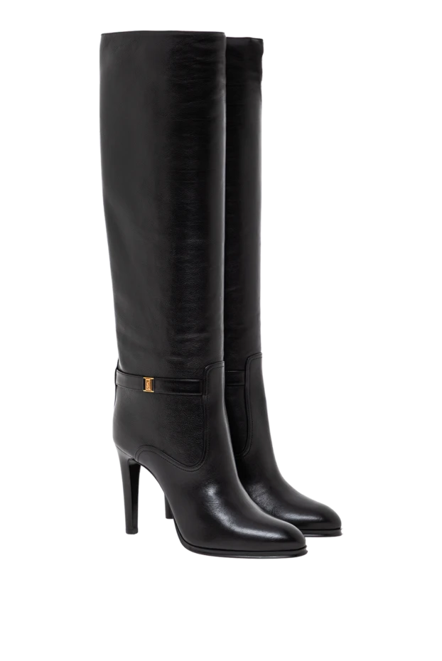 Saint Laurent diane түйіршіктелген былғарыдан жасалған етік 190903 - фото 3