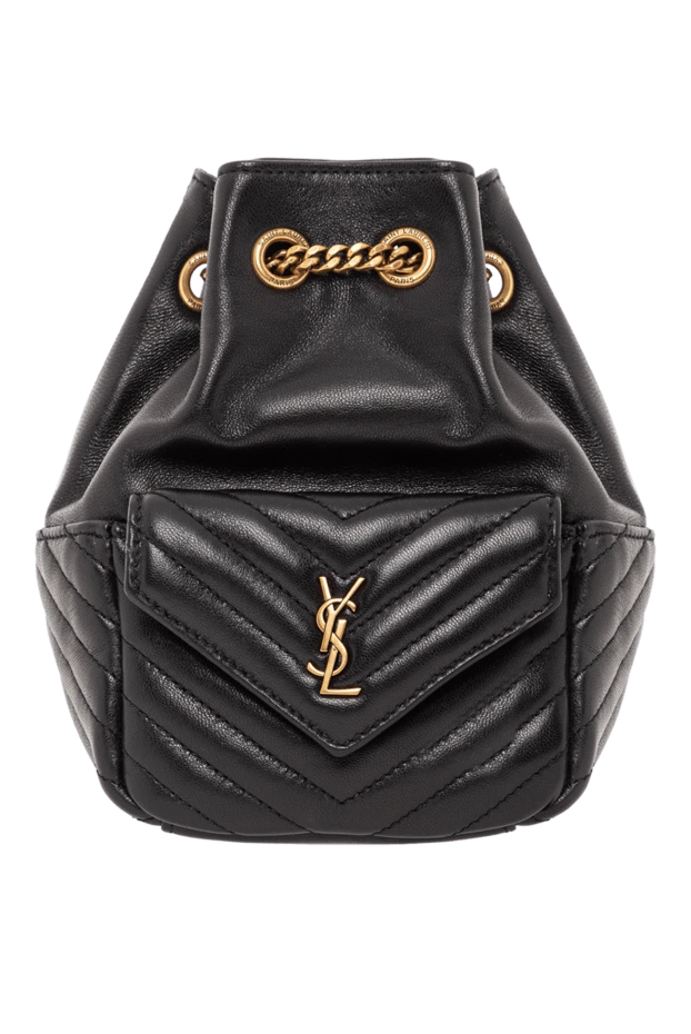 Джо қара логотипі бар көрпе былғары рюкзак - фото 1