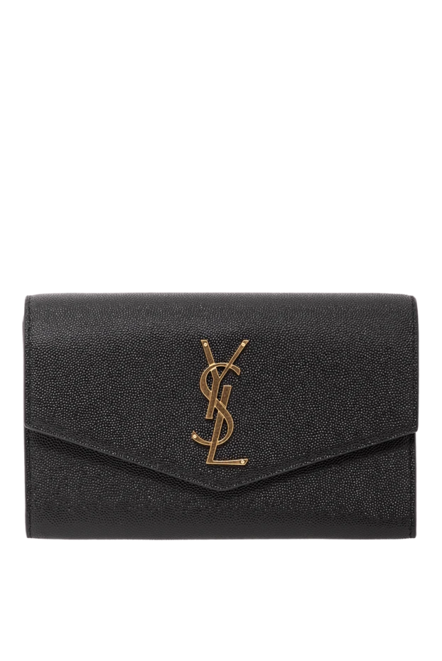 Клатч Uptown Chaine из тисненой кожи на цепочке черный - фото 1