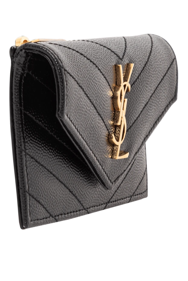 Saint Laurent касандре қара былғары визит картасы 190921 - фото 3