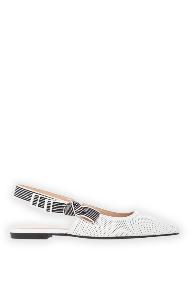 Туфли-слинги из перфорированной кожи с контрастными вставками - фото 1