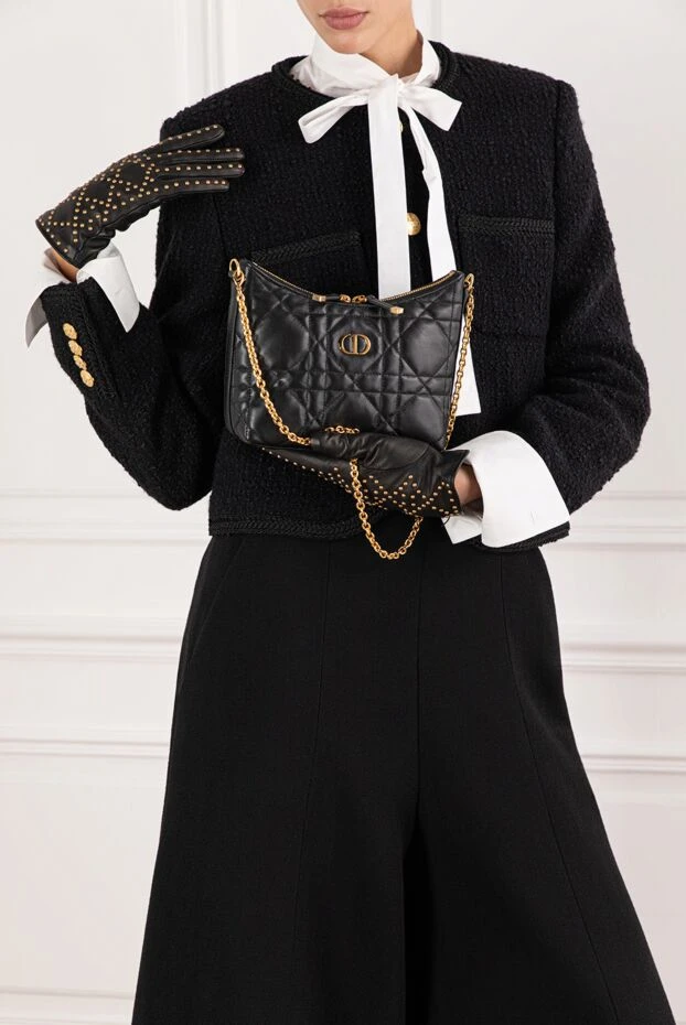 Dior мини-сумка miss caro diorling с цепочкой из натуральной кожи 190944 - фото 3