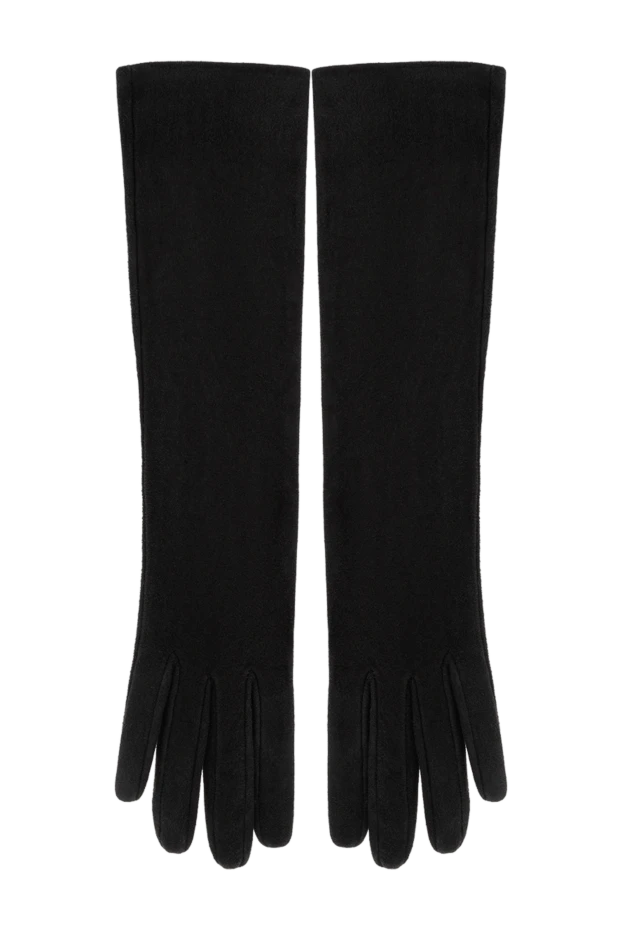 Перчатки длинные чёрные из замши с пуговицами
- фото 1
