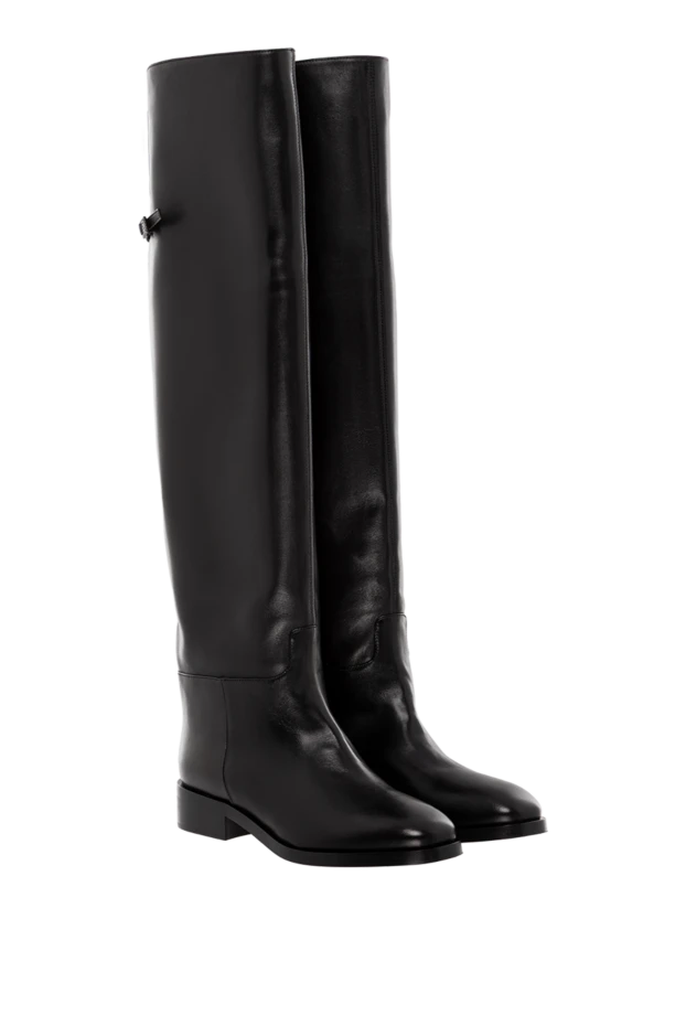 Le Silla черные сапоги charlotte из кожи наппа с пряжкой 190959 - фото 3