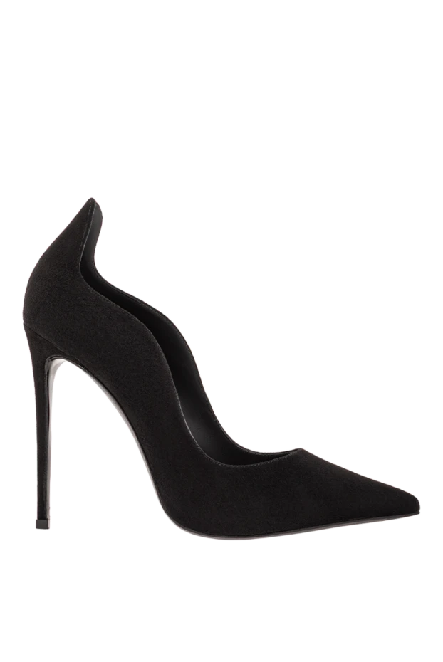 Туфли Ivy черного цвета из замши и телячьей кожи - фото 1