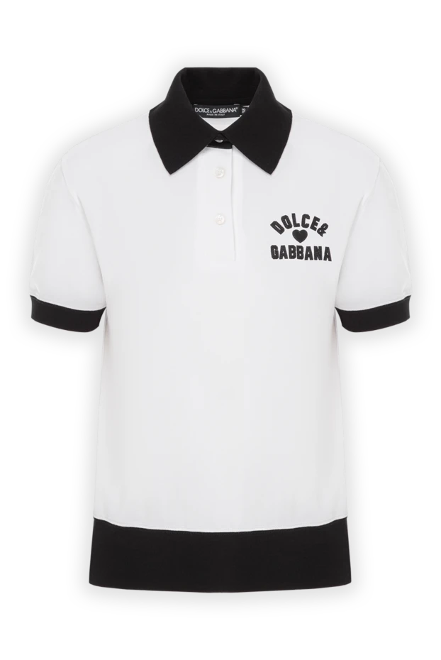 Dolce & Gabbana укороченное поло из хлопкового пике с вышитым логотипом dg
190976 - фото 1