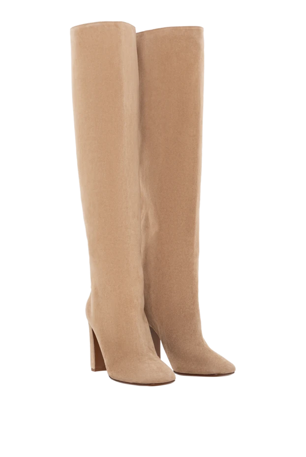 Dolce & Gabbana серо-коричневые замшевые сапоги jackie new из кожи ягненка 190981 - фото 3