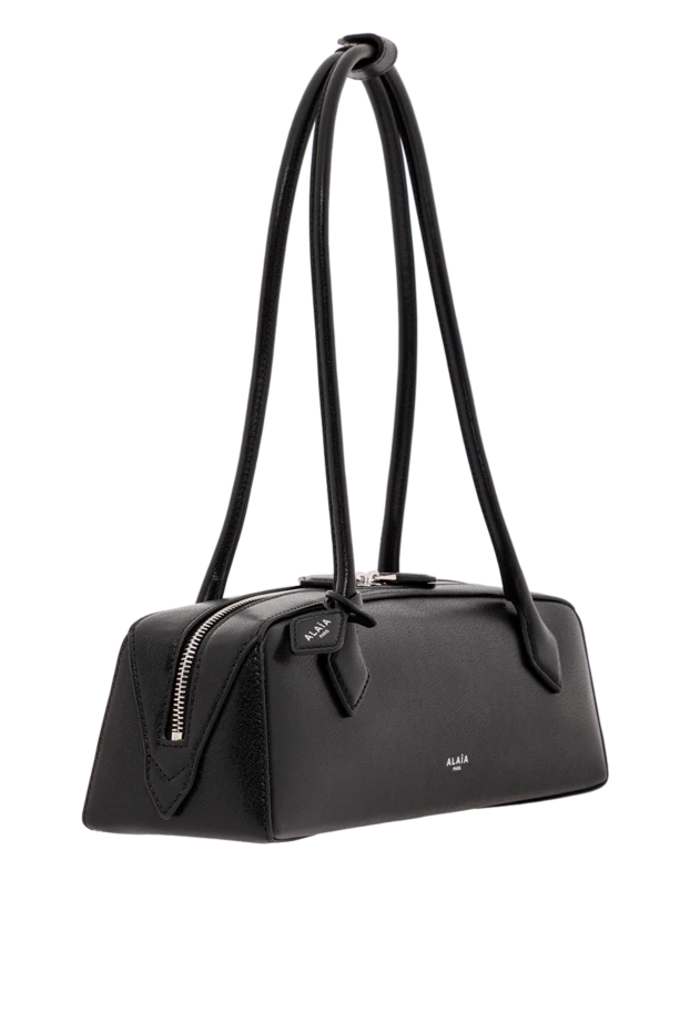 Alaia le teckel women's black goat leather shoulder bag 191000 - photo 3