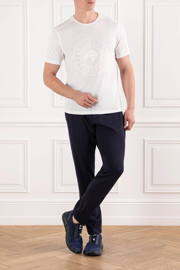 Stefano Ricci white cotton t-shirt with 3d embossing at the center 191064 - photo 2