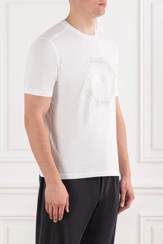 Stefano Ricci cotton t-shirt with an embossed eagle design on the chest 191067 - photo 3