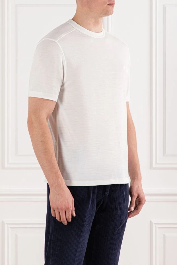 Stefano Ricci ivory t-shirt with a delicate texture
191071 - photo 3