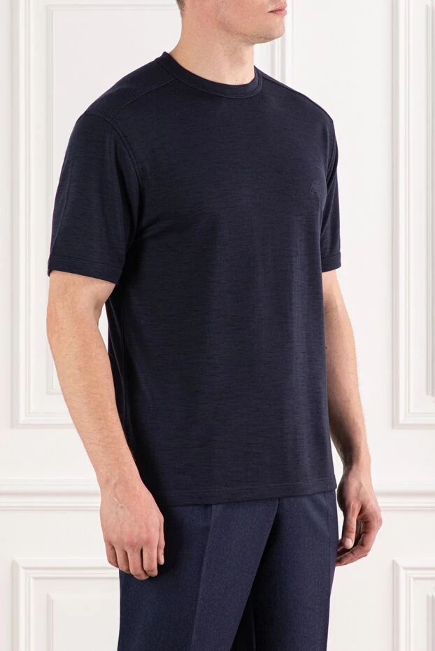 Stefano Ricci dark blue t-shirt with embroidery on the chest
 191072 - photo 3