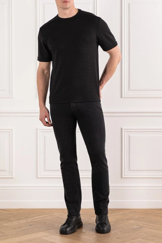 A basic T-shirt with embossed detailing and Italian trim.
 - photo 2
