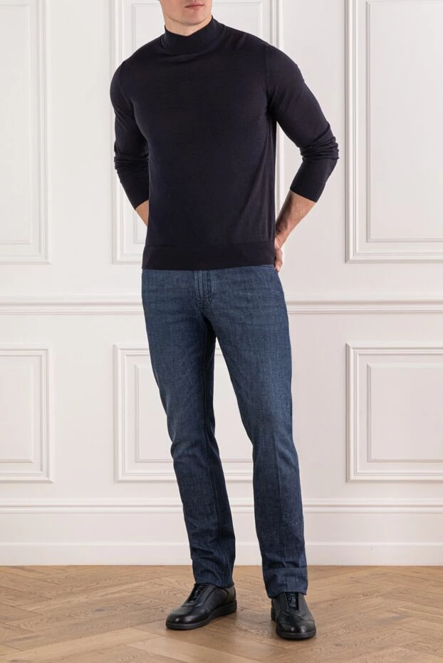 Stefano Ricci men's straight-leg jeans made of soft cotton 191091 - photo 2