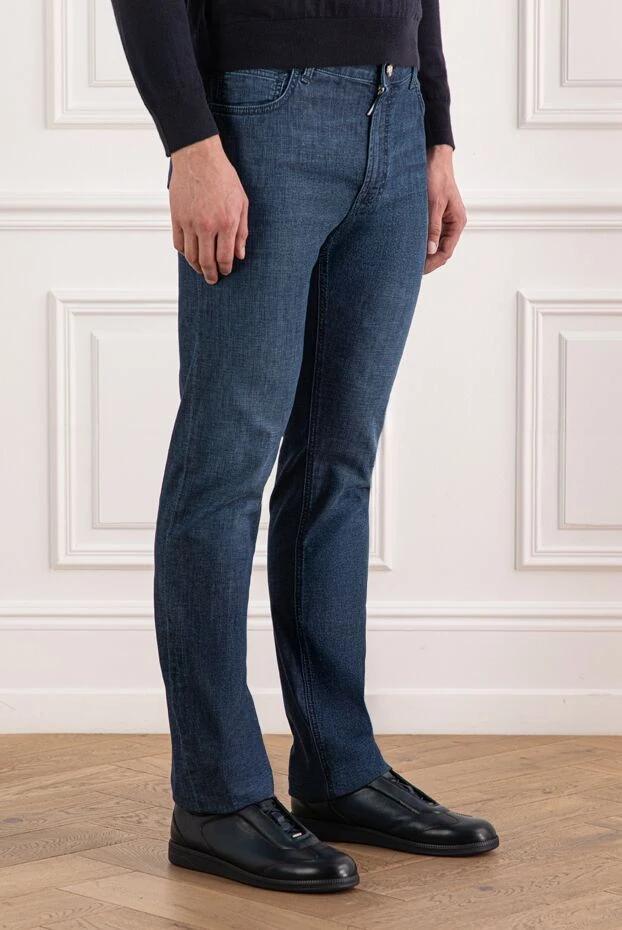 Stefano Ricci men's straight-leg jeans made of soft cotton 191091 - photo 3