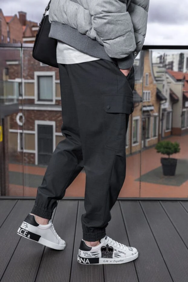 Dolce & Gabbana кроссовки portofino из телячьей кожи белые с цифровой печатью 191114 - фото 2