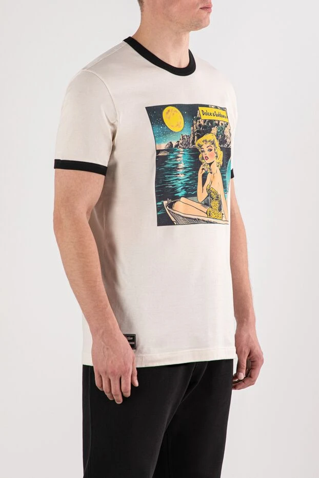 Dolce & Gabbana футболка белая хлопковая с принтом в стиле комикс 191126 - фото 3