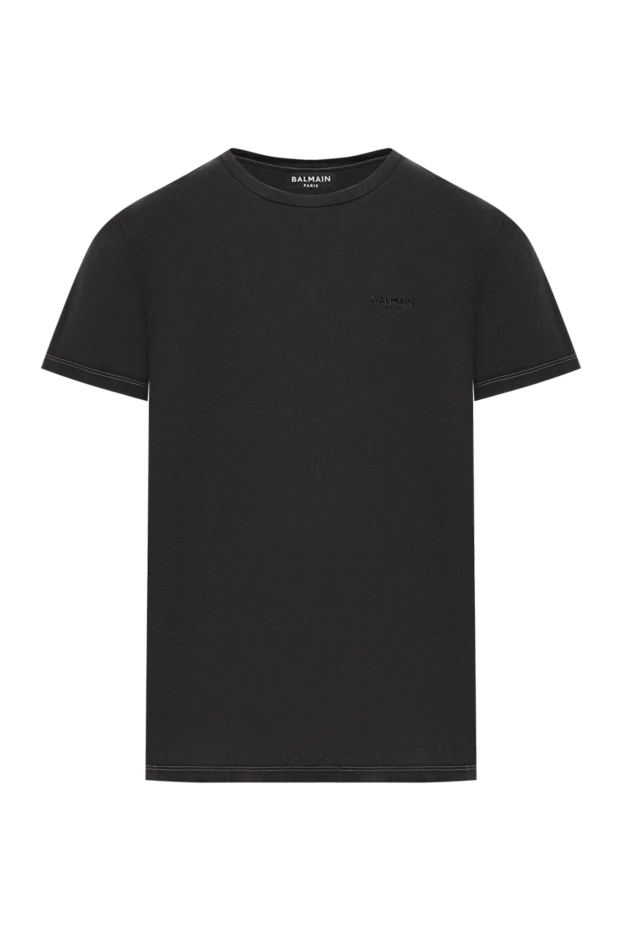 Balmain жоғары сапалы мақтадан тігілген минималистік қара футболка 191128 - фото 1