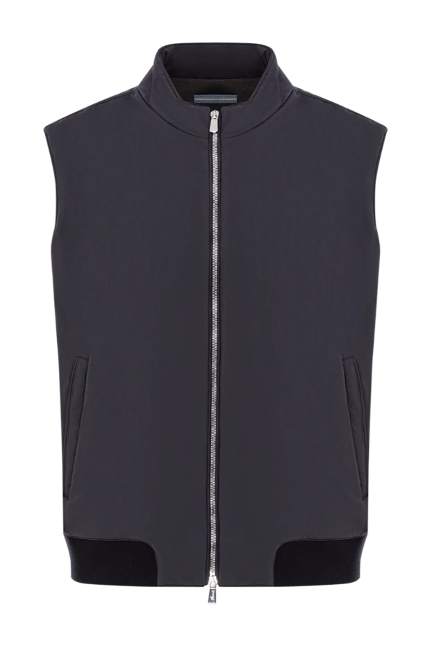 Тегіс дизайндағы минималистік көк жилет - фото 1