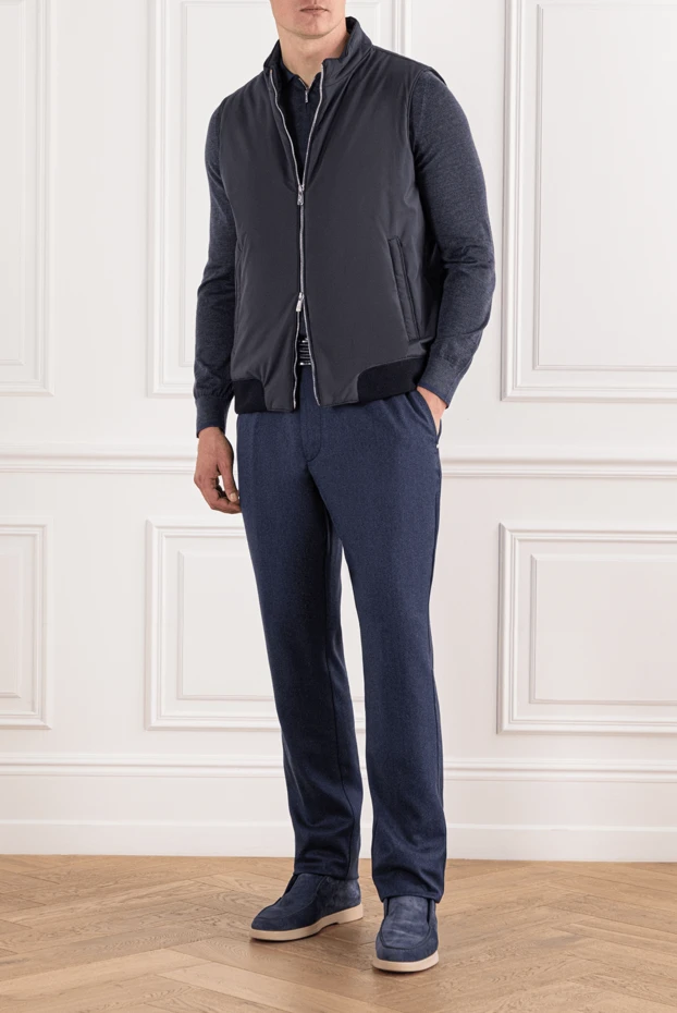 Lenoci minimalist blue vest in a sleek design 191134 - photo 2