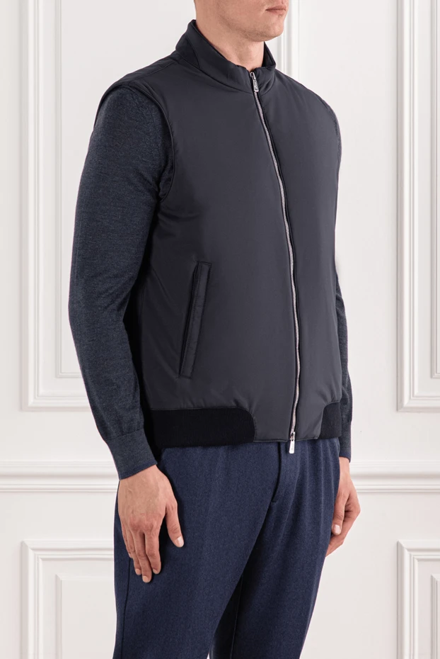 Lenoci minimalist blue vest in a sleek design 191134 - photo 3