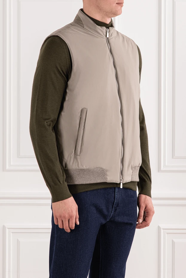 Lenoci minimalist beige vest in a sleek design 191136 - photo 3