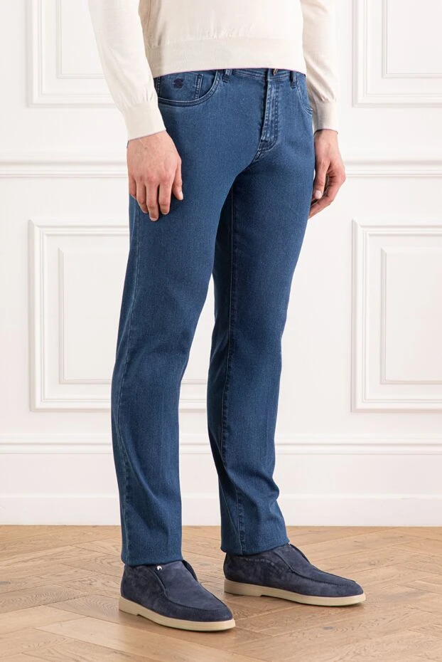 Scissor Scriptor крокодил патчымен созылған джинсы шалбар 191240 - фото 3