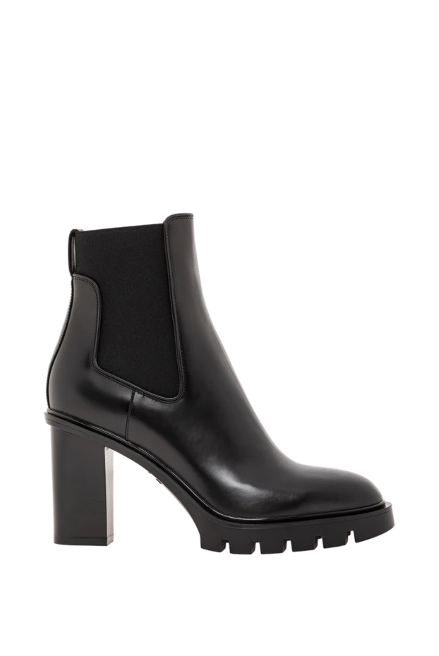 Тұрақты өкшелі және серпімді кірістірулері бар қара етік - фото 1