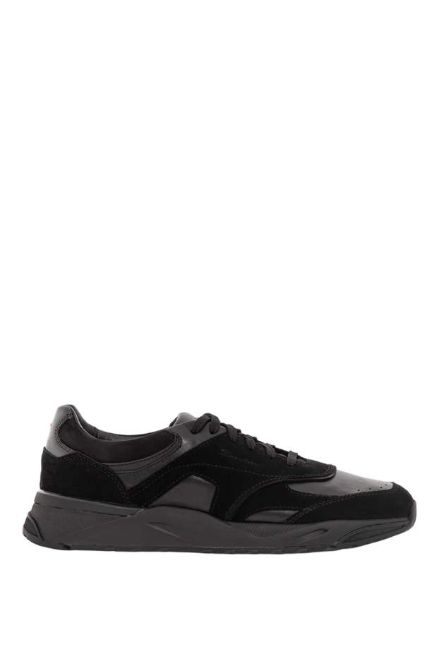 Күдері кірістірілген қара былғары кроссовкалар
- фото 1