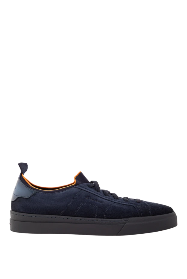 Ерлерге арналған көк күдері және былғарыдан тігілген кроссовкалар - фото 1